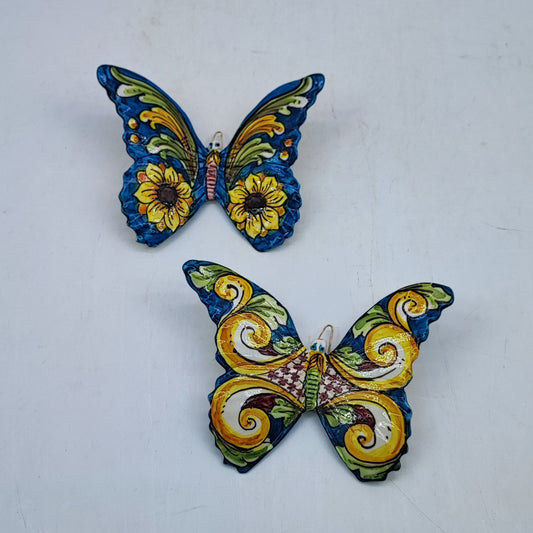 Handcrafted 15cm Caltagirone Butterfly Ceramic Favor