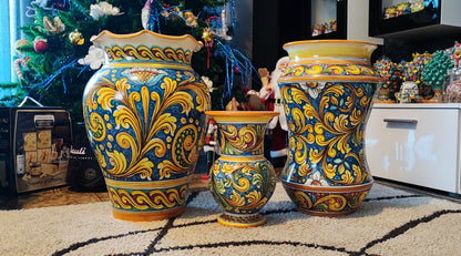 FABULOUS TRIO FROM CALTAGIRONE CERAMICS