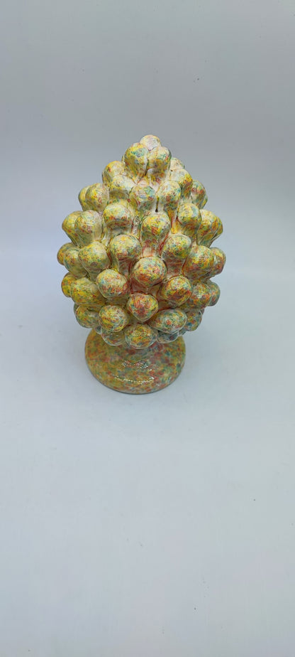 Handcrafted Ceramic Pine Cone - Timeless Art Piece for Rustic Home Decor Enthusiasts and Mediterranean Art Collectors