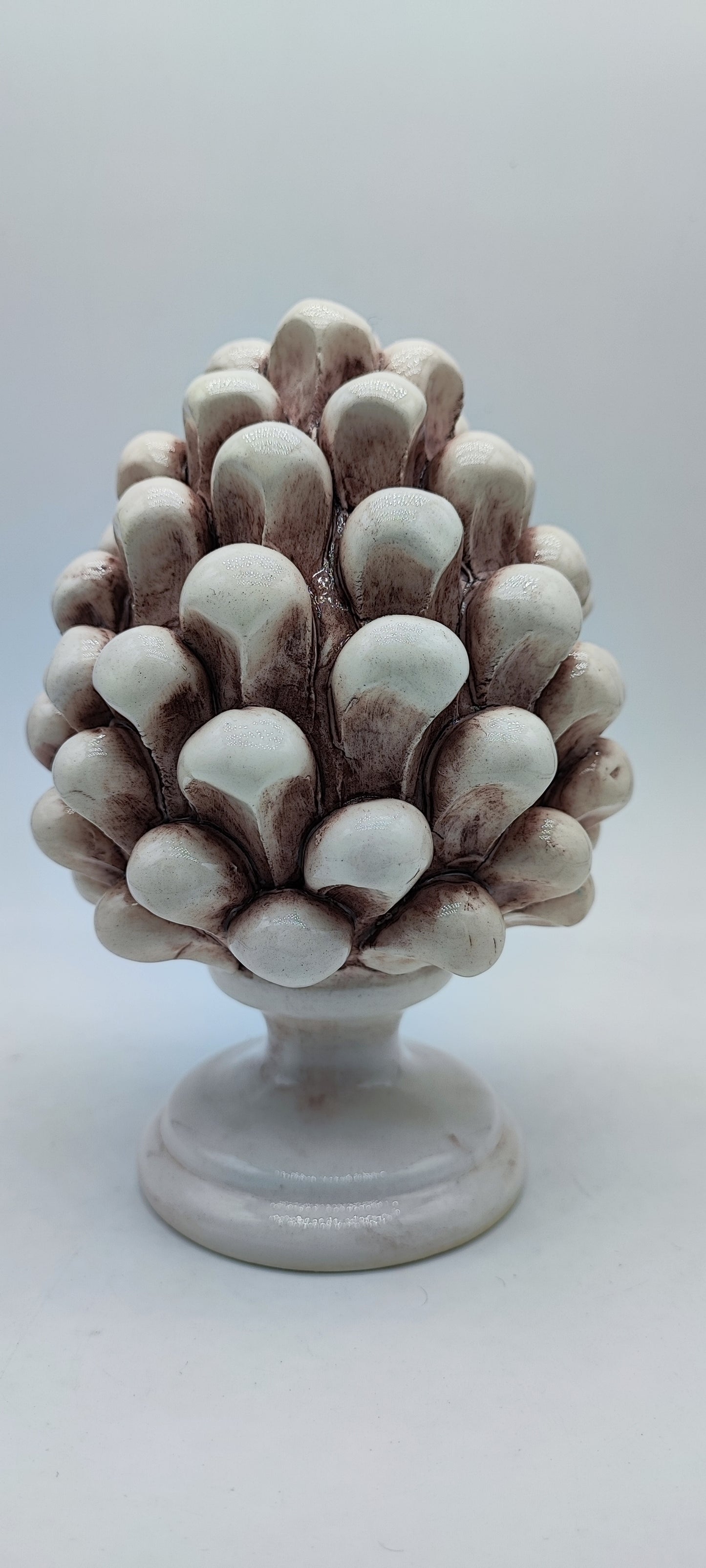 Handcrafted Ceramic Pine Cone - Timeless Art Piece for Rustic Home Decor Enthusiasts and Mediterranean Art Collectors