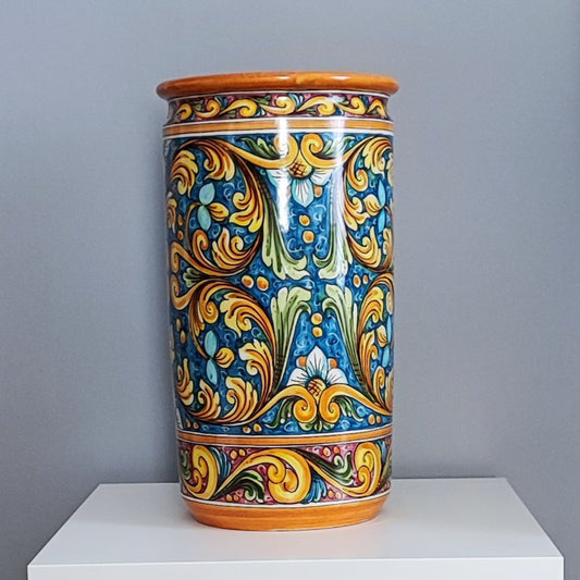 Sicilian Umbrella Stand from Ceramica di Caltagirone