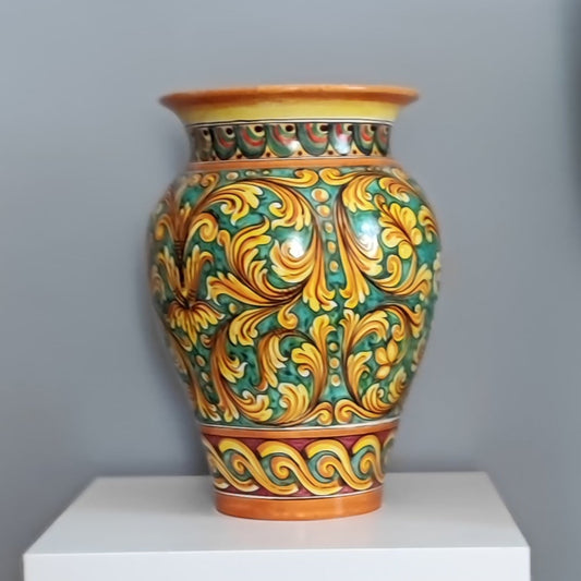 Sicilian Umbrella Stand from Ceramica di Caltagirone