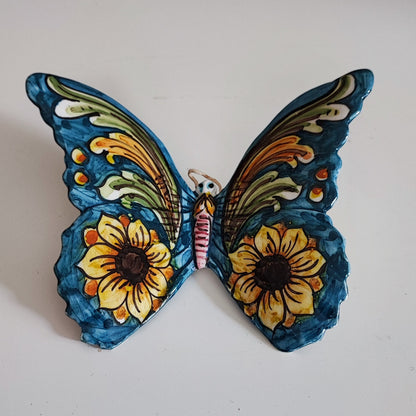 Handcrafted 15cm Caltagirone Butterfly Ceramic Favor