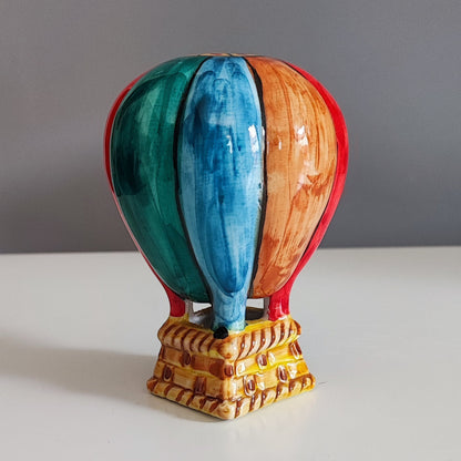 Handcrafted 12cm Caltagirone Hot Air Balloon Ceramic Favor
