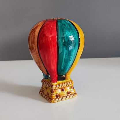 Handcrafted 12cm Caltagirone Hot Air Balloon Ceramic Favor