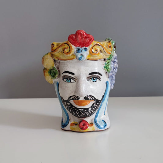 14 cm Moro Head with Crackled and Aged Effect