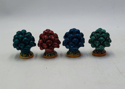 Handcrafted 6cm Caltagirone Pine Cone Ceramic Favor