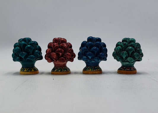 Handcrafted 6cm Caltagirone Pine Cone Ceramic Favor