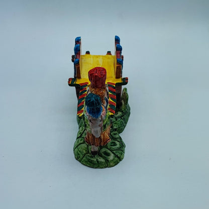 Handcrafted Ceramica di Caltagirone Cart and Horse Set