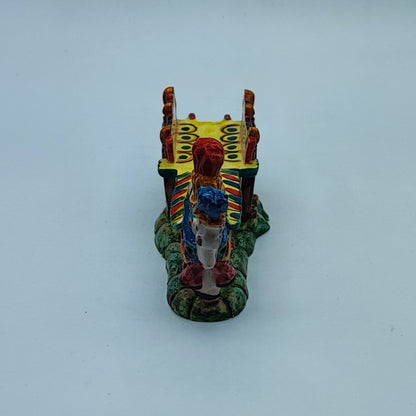 Handcrafted Ceramica di Caltagirone Cart and Horse Set