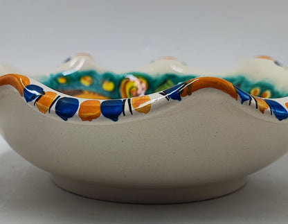 Centrotavola Smerlato, ceramica Caltagirone
