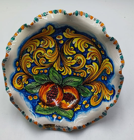 Centrotavola Smerlato, ceramica Caltagirone