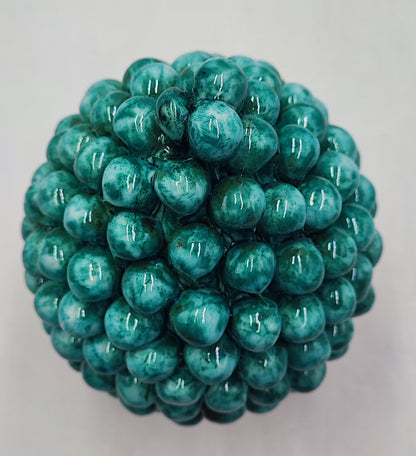 Sicilian ceramic pine cone, hand made with decorative base 20cm