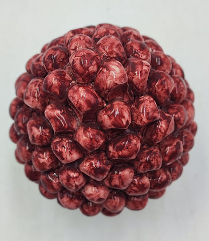 Sicilian ceramic pine cone, hand made with decorative base 20cm