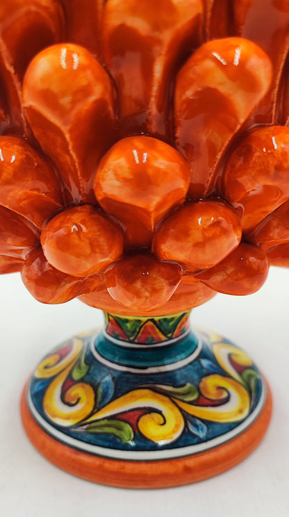 Handcrafted Ceramic Pine Cone - A Stunning Art Piece for Home Decor Enthusiasts and Italian Pottery Collectors