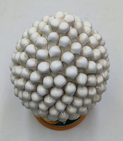 Handcrafted Ceramic Pine Cone - Stunning Art Piece for Home Decor Enthusiasts, andwith decorative base 26/27 cm approx