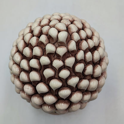 Handcrafted Ceramic Pine Cone - Stunning Art Piece for Home Decor Enthusiasts, andwith decorative base 25/26 cm approx
