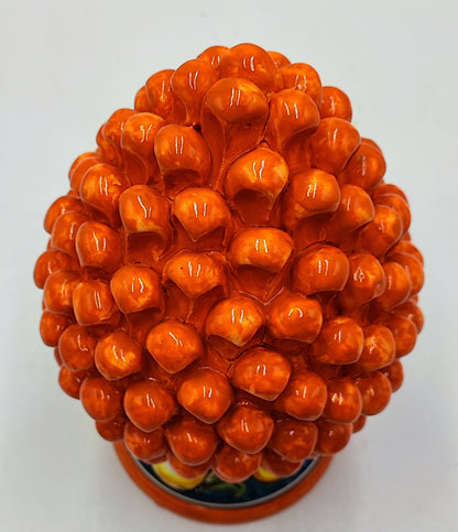 Handcrafted Ceramic Pine Cone - Stunning Art Piece for Home Decor Enthusiasts, andwith decorative base 26/27 cm approx
