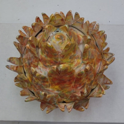 Handcrafted Caltagirone Ceramic Artichoke – 15/16 cm  (5.9"–6.3") of Sicilian Elegance