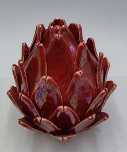 Handcrafted Caltagirone Ceramic Artichoke – 15/16 cm  (5.9"–6.3") of Sicilian Elegance