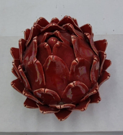 Handcrafted Caltagirone Ceramic Artichoke – 15/16 cm  (5.9"–6.3") of Sicilian Elegance