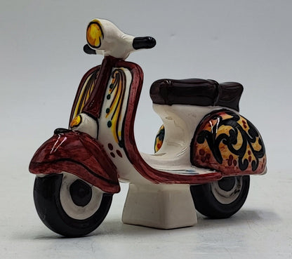 1970s Vespa in Caltagirone Ceramic (17 cm in Length, 12 cm in Height)