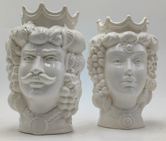 Ceramica di Caltagirone " Sicilian Moorish heads" Greek style 25H