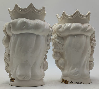 Ceramica di Caltagirone " Sicilian Moorish heads" Greek style 25H