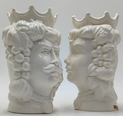 Ceramica di Caltagirone " Sicilian Moorish heads" Greek style 25H