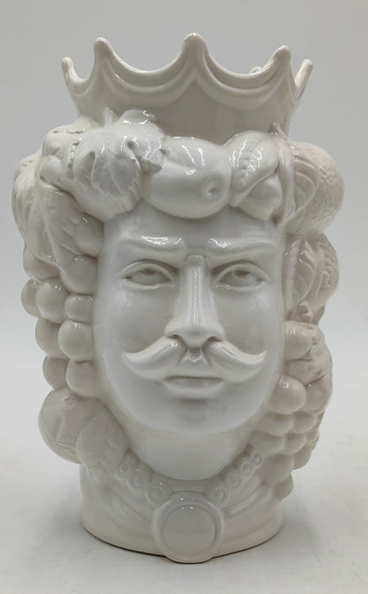 Ceramica di Caltagirone " Sicilian Moorish heads" Greek style 25H