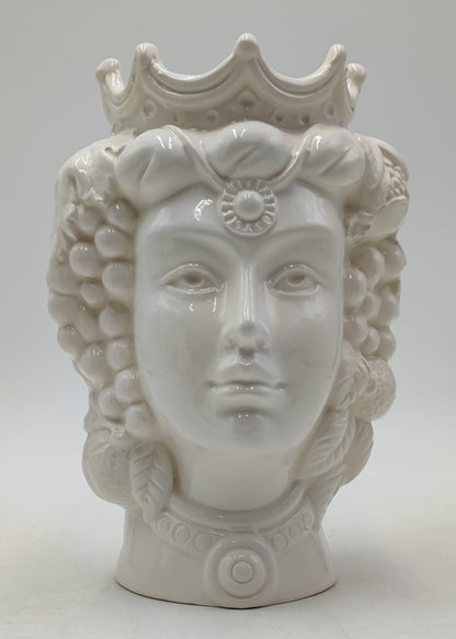 Ceramica di Caltagirone " Sicilian Moorish heads" Greek style 25H