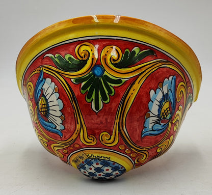 Hand-Painted Sicilian Wall Planters – Authentic Ceramica di Caltagirone, Italian Floral Design