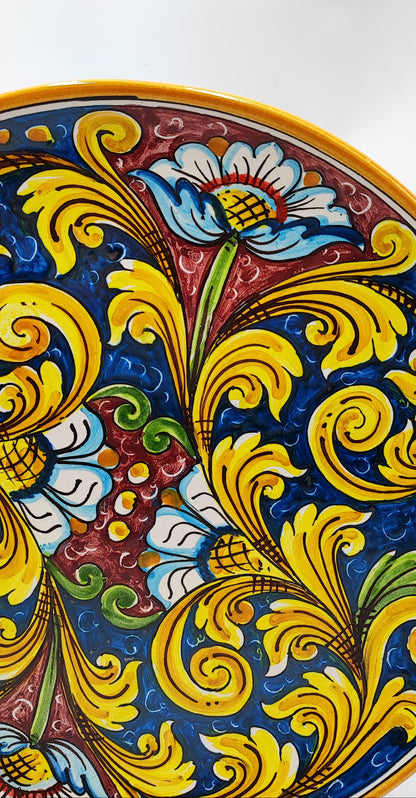Elegant Caltagirone Ceramic Plates - Sicilian Art for a Unique Table Setting
