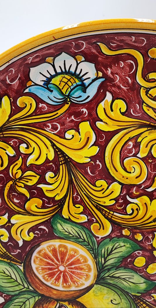 Elegant Caltagirone Ceramic Plates - Sicilian Art for a Unique Table Setting