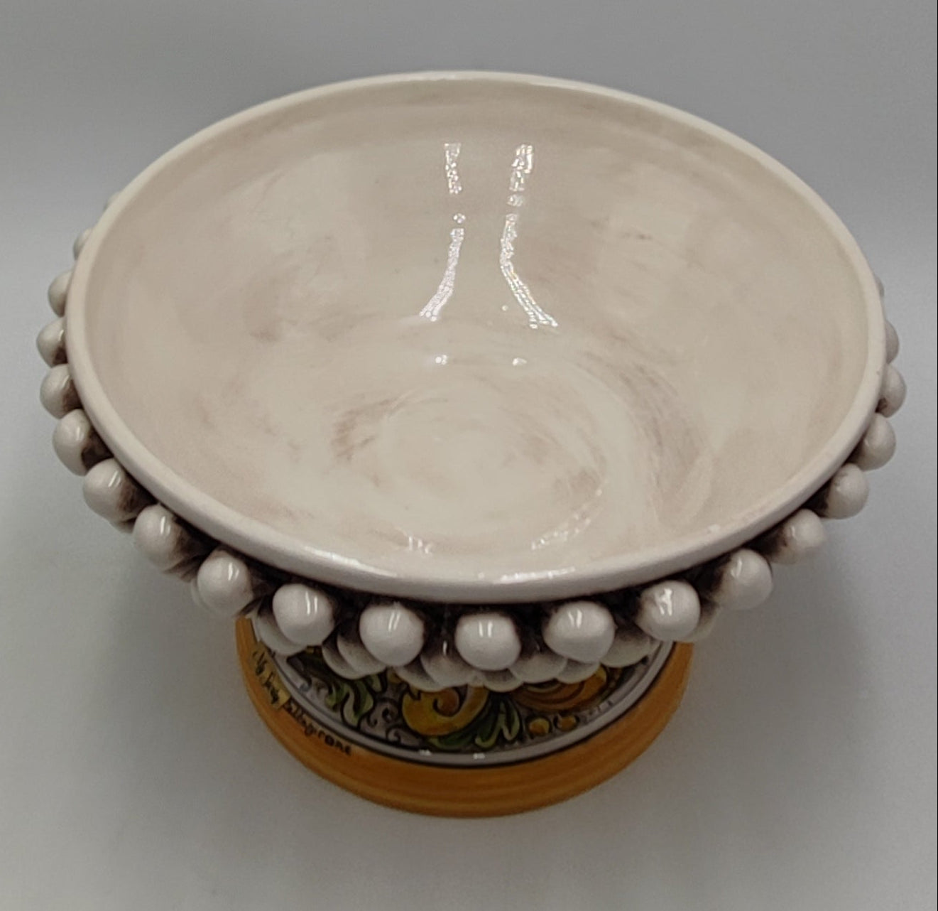 Handcrafted Italian Ceramica di Caltagirone Centerpiece Bowl