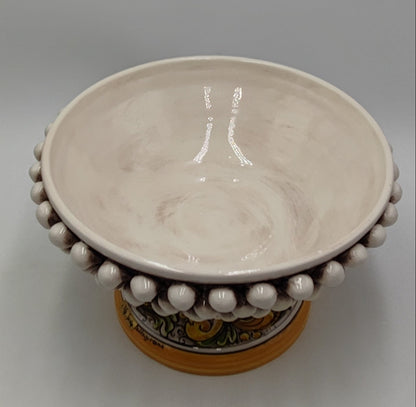 Handcrafted Italian Ceramica di Caltagirone Centerpiece Bowl
