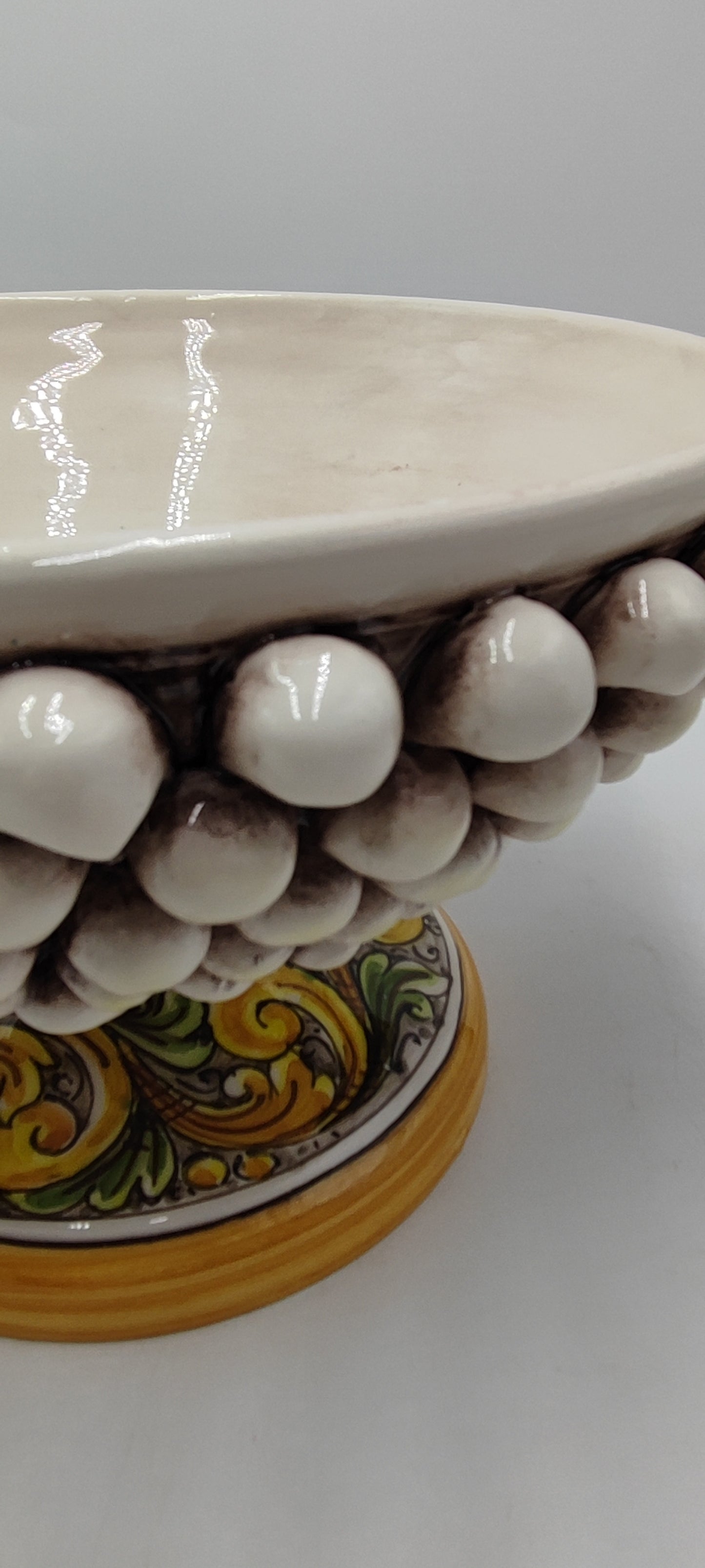 Handcrafted Italian Ceramica di Caltagirone Centerpiece Bowl