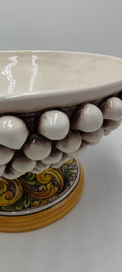 Handcrafted Italian Ceramica di Caltagirone Centerpiece Bowl
