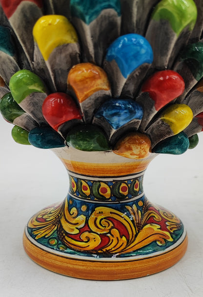 Handcrafted Sicilian Ceramic Pine Cone: Mediterranean Home Decor (26/27 cm)