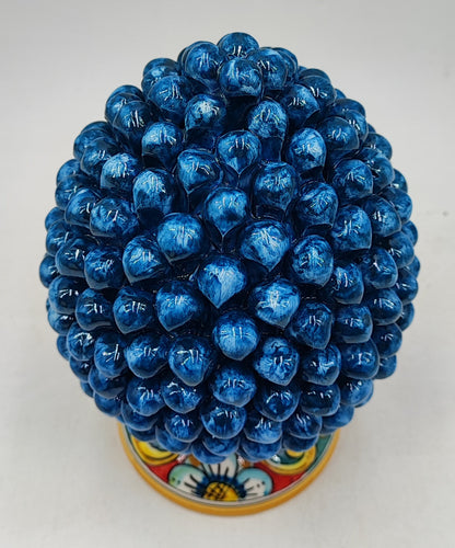 Handcrafted Caltagirone Ceramic Pine Cone: Sicilian Good Luck Symbol