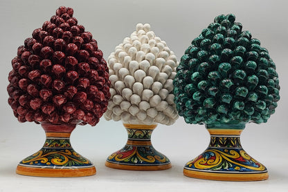 Handcrafted Sicilian Ceramic Pine Cone: Rustic Home Decor (26/27 cm)