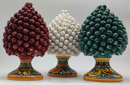 Handcrafted Sicilian Ceramic Pine Cone: Rustic Home Decor (26/27 cm)