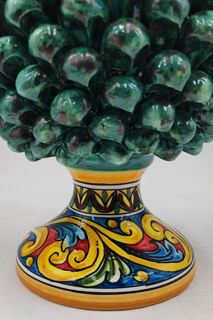 Handcrafted Sicilian Ceramic Pine Cone: Rustic Home Decor (26/27 cm)