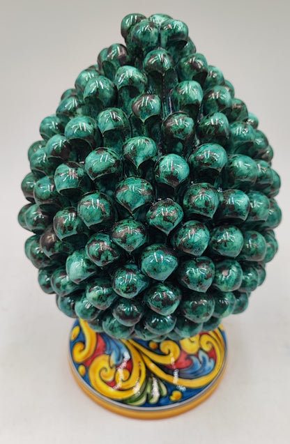 Handcrafted Sicilian Ceramic Pine Cone: Rustic Home Decor (26/27 cm)