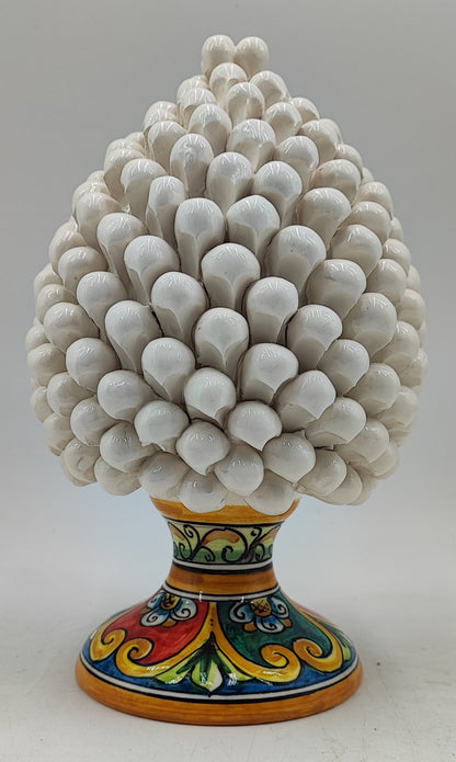 Handcrafted Sicilian Ceramic Pine Cone: Rustic Home Decor (26/27 cm)