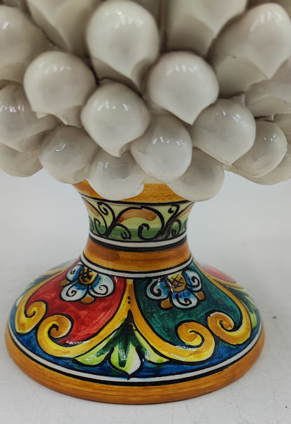 Handcrafted Sicilian Ceramic Pine Cone: Rustic Home Decor (26/27 cm)