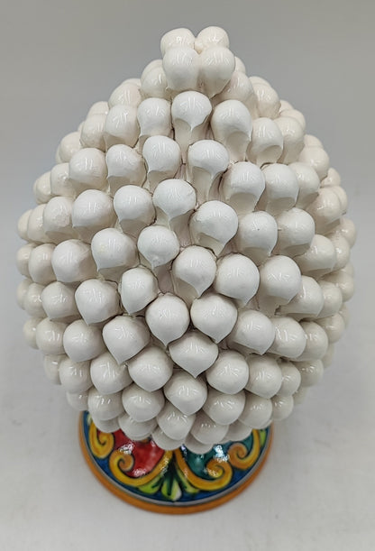 Handcrafted Sicilian Ceramic Pine Cone: Rustic Home Decor (26/27 cm)