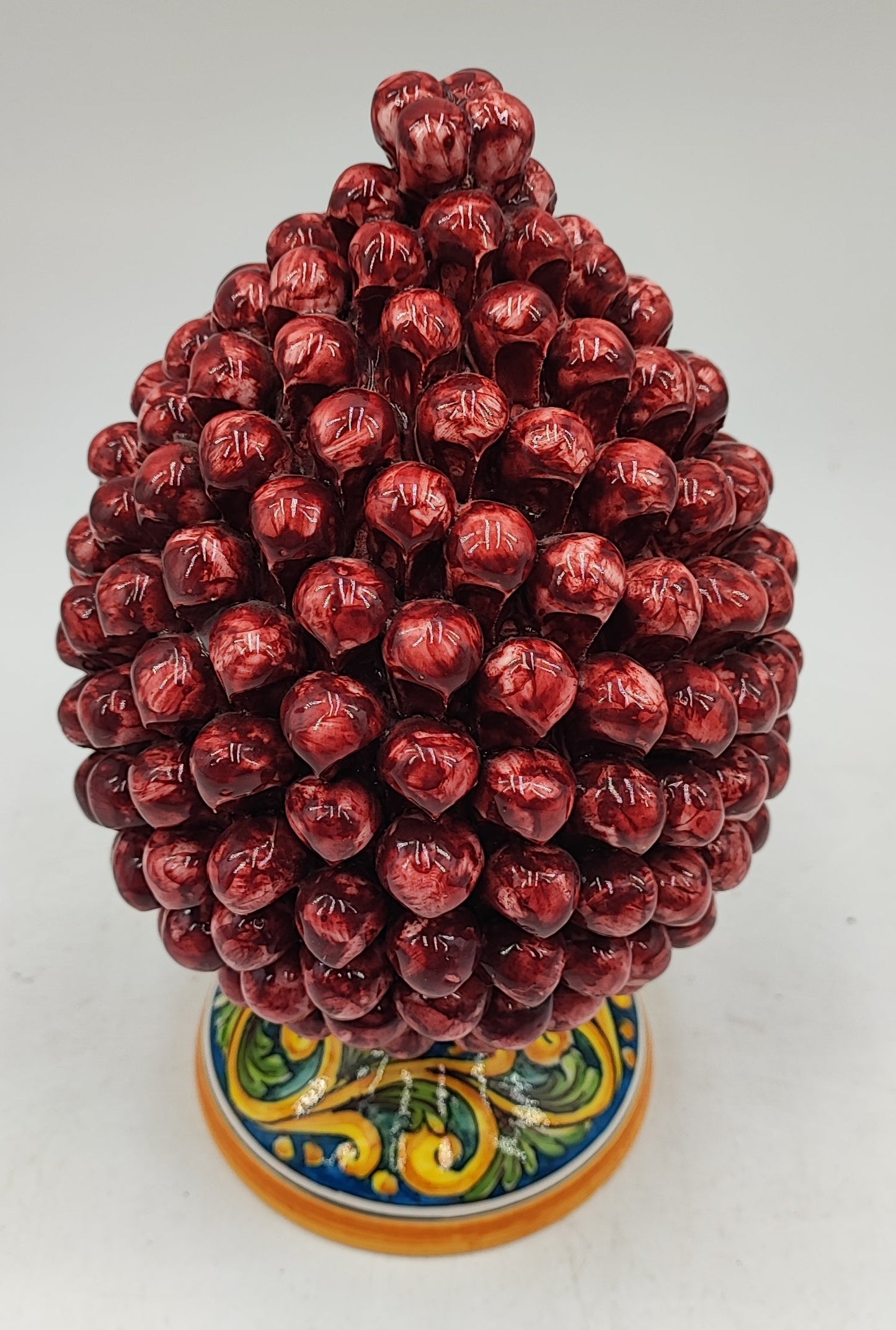 Handcrafted Sicilian Ceramic Pine Cone: Rustic Home Decor (26/27 cm)