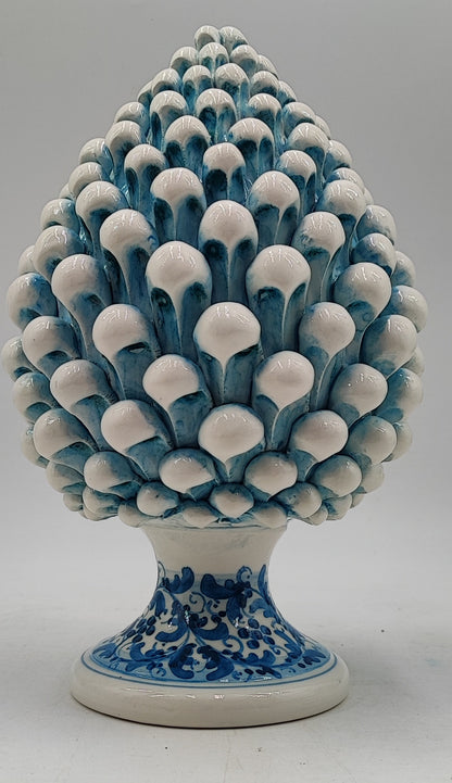 Handcrafted Caltagirone Ceramic Pine Cone: Sicilian Good Luck Symbol