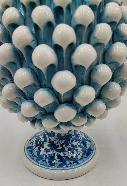 Handcrafted Caltagirone Ceramic Pine Cone: Sicilian Good Luck Symbol